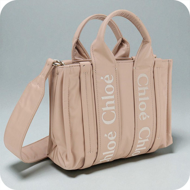 CHLOE クロエ ウッディミニ 2WAY ショルダーバッグ キャンバス レディース [中古] Chloe】クロエ『ウッディ ミニ トートバッグ』CHC23SP237160101