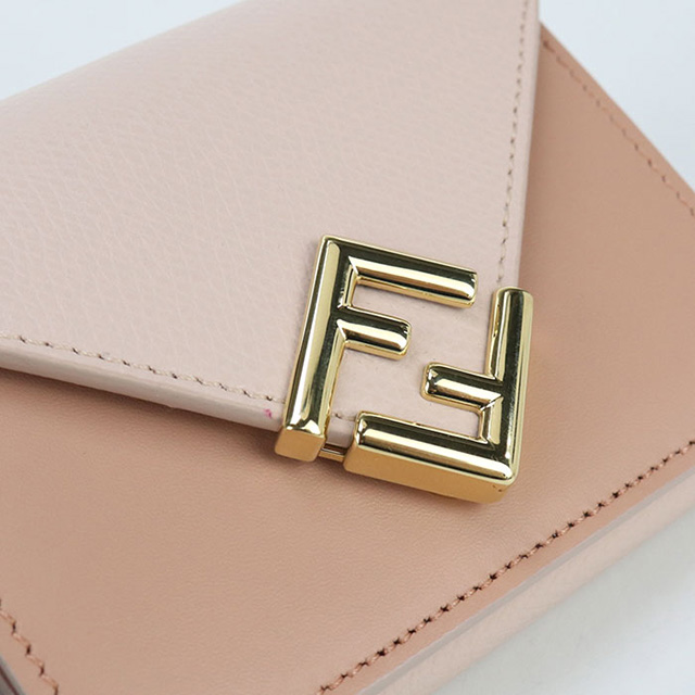 フェンディ FENDI 三つ折り財布 レザー カーキブラウン レディース 7M0280-AGQZ 送料無料【中古】 56128k FENDI - フェンディ FENDI 三つ折り財布 レザー カーキブラウン