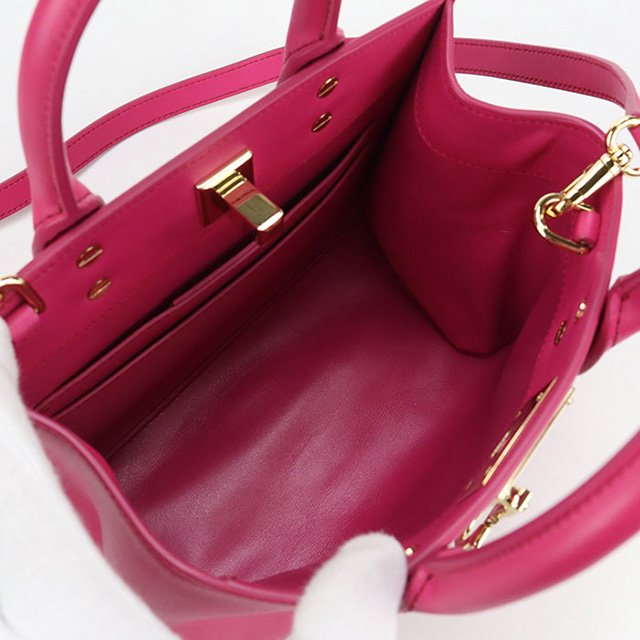中古良品FERRAGAMO フェラガモ ハンドバッグ 21 H264 2WAYハンドバッグ ガンチーニ レディース ピンク FERRAGAMO（フェラガモ） 中古 トートバッグ レディース ブランド