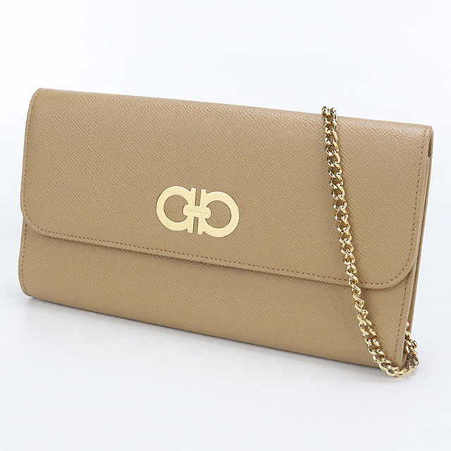 Ferragamo フェラガモ ブラウン チェーンバッグ FERRAGAMO（フェラガモ） 中古 ショルダーバッグ レディース ブランド