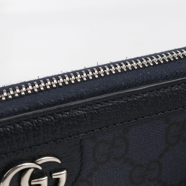 美品/現行✨グッチ 長財布 ラウンドファスナー オフィディア 紺 706844 GUCCI（グッチ） 中古 長財布ラウンドファスナー メンズ ブランド