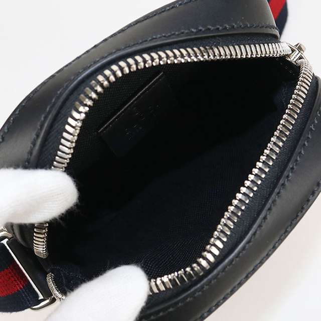 グッチ ショルダーバッグ グレー ブラック ＧＧスプリーム 598103 美品 PVC レザー 中古 GUCCI ミニバッグ GG ファスナー ポシェット 斜め掛け シェリー 人気 黒 コンパクト 高級感 カジュアル 男女兼用 男性 女性 グッチ ショルダーバッグ グレー ブラック GGスプリーム 598103 f