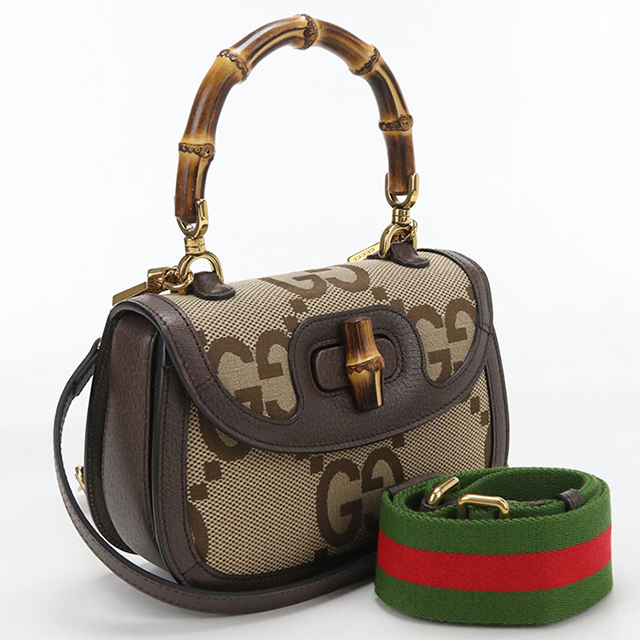 GUCCI グッチ ハンドバッグレディース ブランドバッグ　袋付き GUCCI（グッチ） 中古 ハンドバッグ レディース ブランド バンブー1947