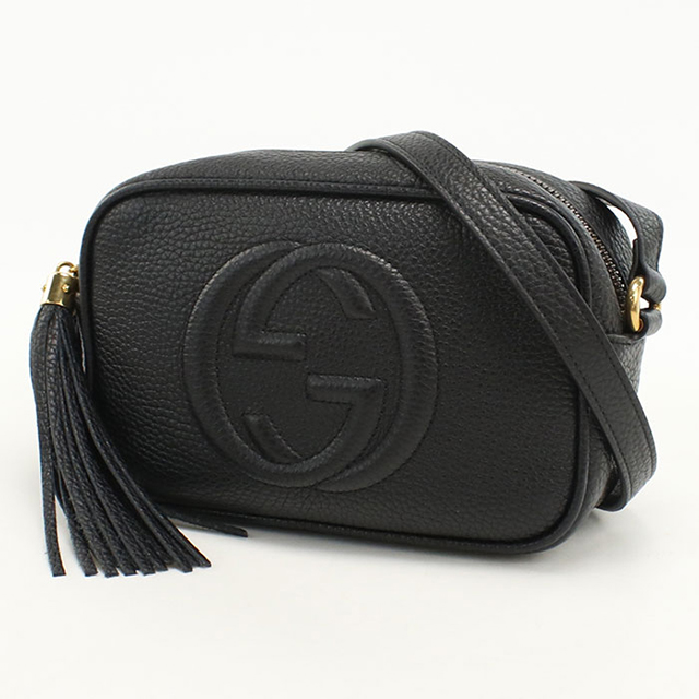 【✨美品✨】グッチ ワンショルダーバッグ ホーボー GG柄 ブラック GUCCI（グッチ） 中古 斜め掛け ショルダーバッグ レディース ブランド