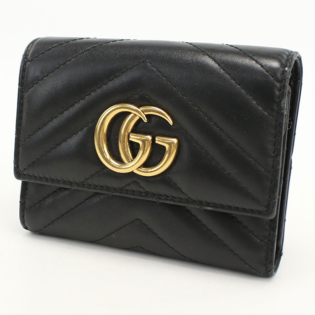 GUCCI（グッチ） 中古 三つ折り財布 コンパクト 三折財布 レディース