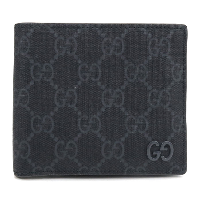 GUCCI グレー 二つ折り財布 GGロゴ GUCCI（グッチ） 二つ折り財布 レディース スクリプト ミニ ウォレット