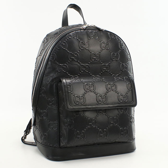 GUCCI グッチ GGエンボス ブラック 黒 シルバー金具 レザー 658579 リュックサック バックパック メンズ 601569 【中古】 GUCCI（グッチ） 中古 リュック メンズ ブランド GUCCI GGエンボス