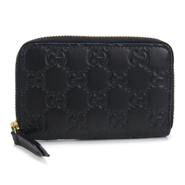 【極美品】GUCCI ケース　グッチシマ　小銭入れ　黒 GUCCI（グッチ） 中古 小銭入れ レディース ブランド グッチシマ