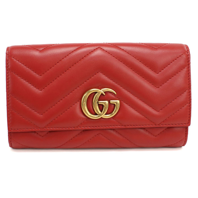 GUCCI（グッチ） 中古 長財布二折 レディース ブランド ダブルG 