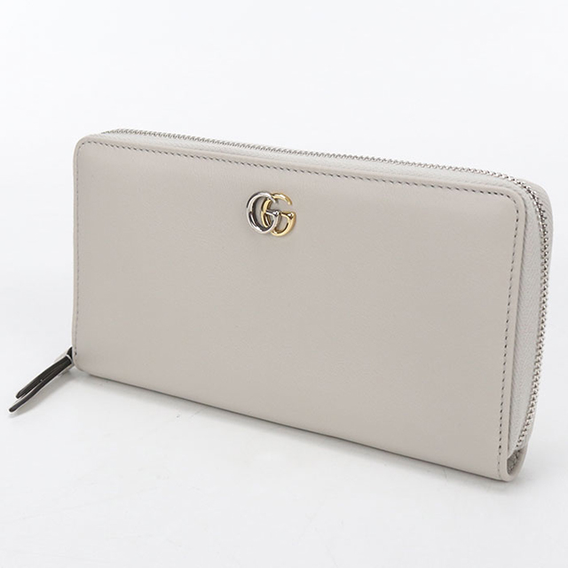 n*屋様 GUCCI グッチ GGマーモント ラウンドファスナー 長財布 ブラッ GUCCI（グッチ） 中古 長財布 ラウンドファスナー レディース ブランド