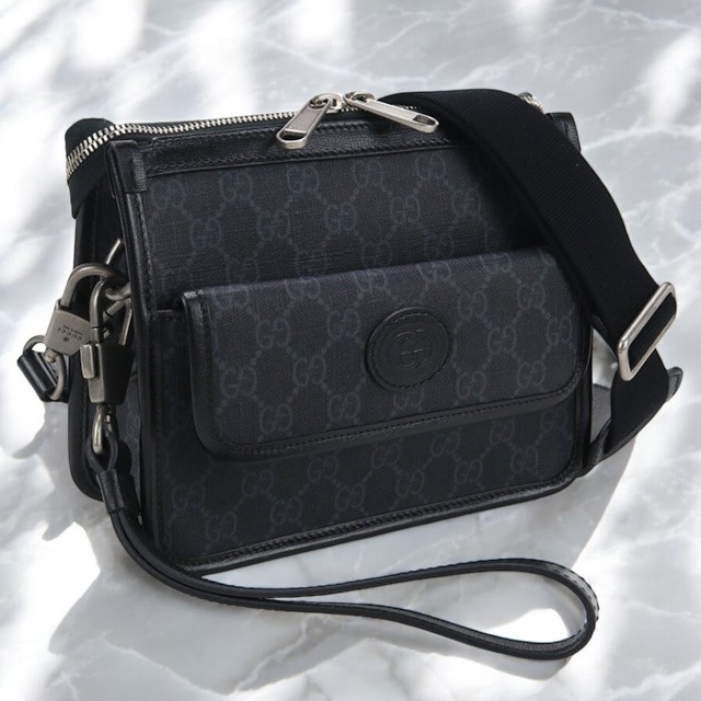【VINTAGE】GUCCI インターロッキングG メッセンジャーバッグ インターロッキングG付きメッセンジャーバッグ/質屋 さのや