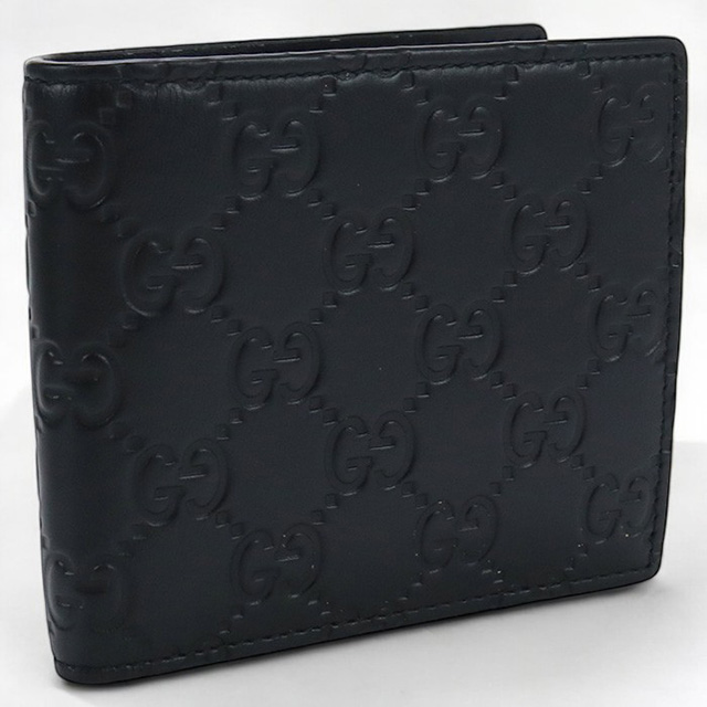 中古 グッチ 二折財布小銭入付き メンズ ブランド GUCCI グッチシマ