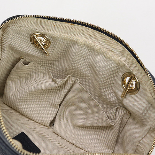 GUCCI グッチ ソーホー チェーンショルダーバッグ レザー ネイビー GUCCI 中古 グッチ ショルダー レディース ブランド ソーホー