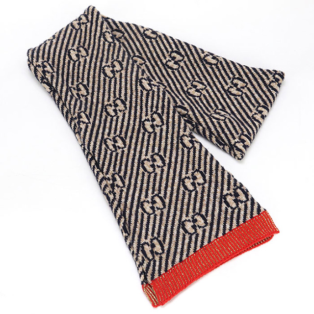 GUCCI（グッチ） 中古 マフラー レディース ブランド ネイビー 小物