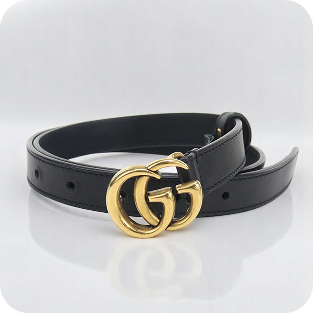 GUCCI ベルト　黒、金　レディース グッチ GUCCI 409417 AP00T ベルト レディース スリムベルト ダブルG