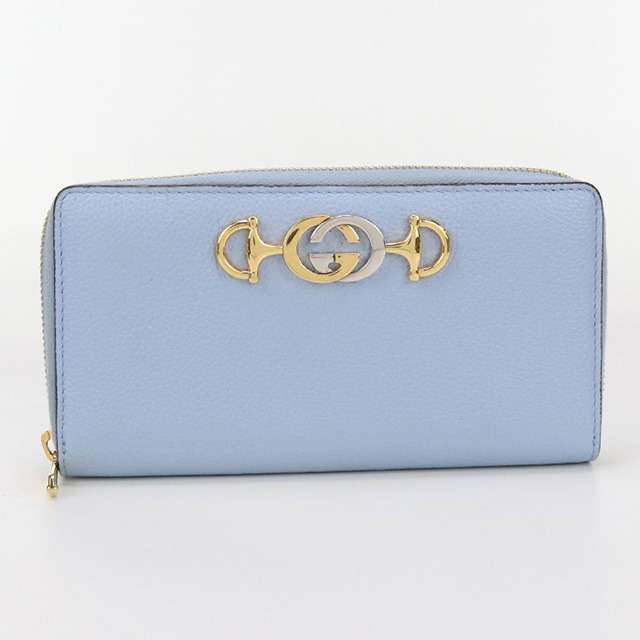 グッチ GUCCI ズゥミ カーフレザーラウンドファスナー グレー 570661 GUCCI（グッチ） ズゥミ カーフレザー ウォレット 長財布 ラウンド