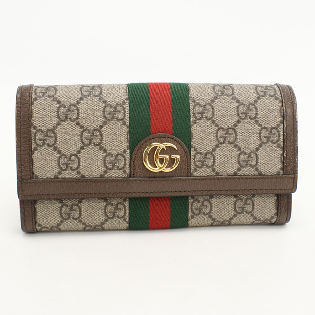 GUCCI（グッチ） 中古 長財布 ニつ折り小銭入付き レディース ブランド