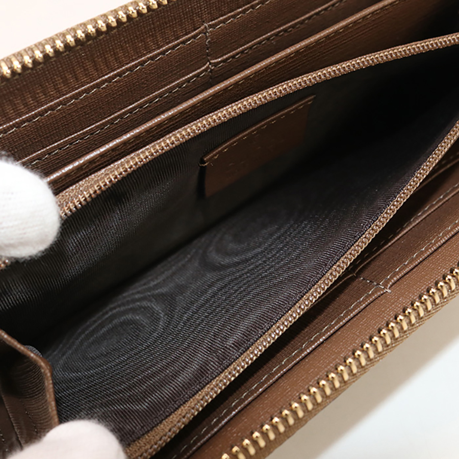 GUCCI 中古 グッチ 長財布ラウンドファスナー レディース ブランド GG  