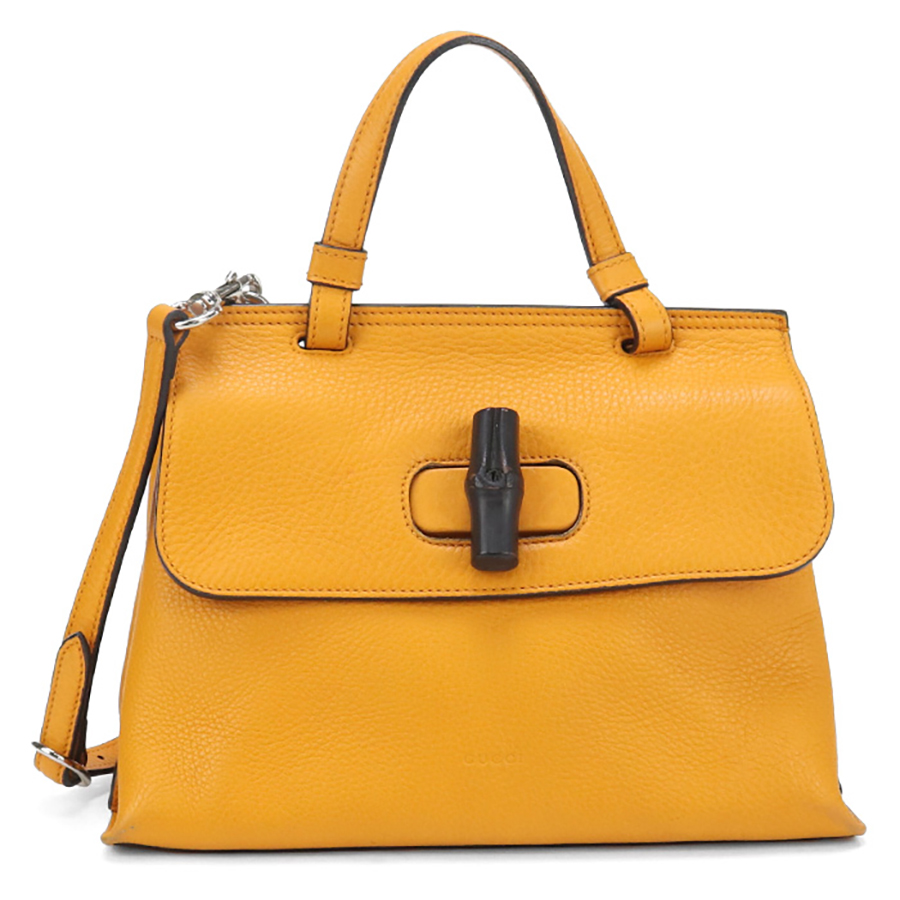 GUCCI バンブーレザー2wayバッグ(ハンドバッグ、ショルダーバッグ) GUCCI（グッチ） 中古 ハンドバッグ レディース ブランド バンブー