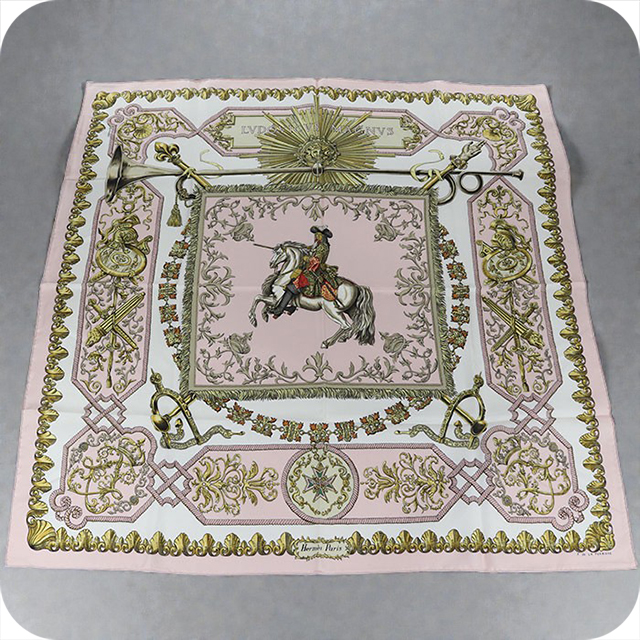 HERMES（エルメス） 中古 スカーフ レディース ブランド カレ90 ピンク