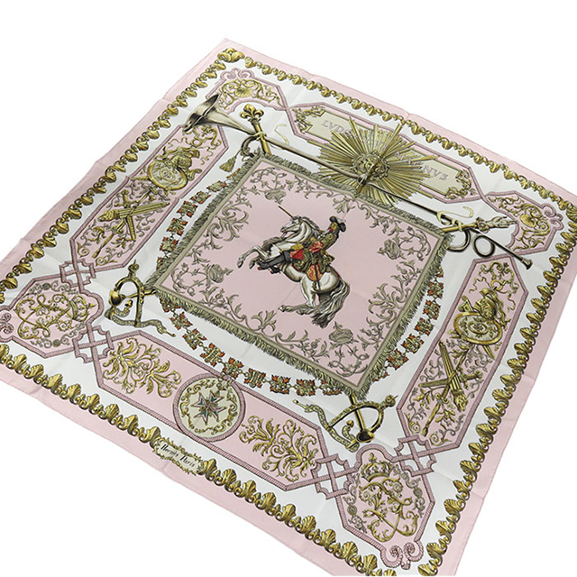 HERMES（エルメス） 中古 スカーフ レディース ブランド カレ90 ピンク