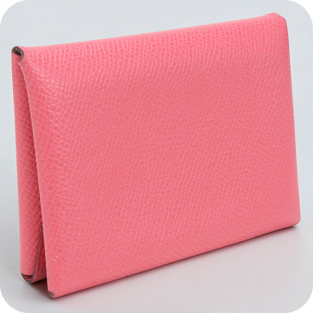 極美品 HERMES エルメス カルヴィデュオ ピンク コンパクトウォレット HERMES（エルメス） 中古 コインケース コンパクト 小銭入れ