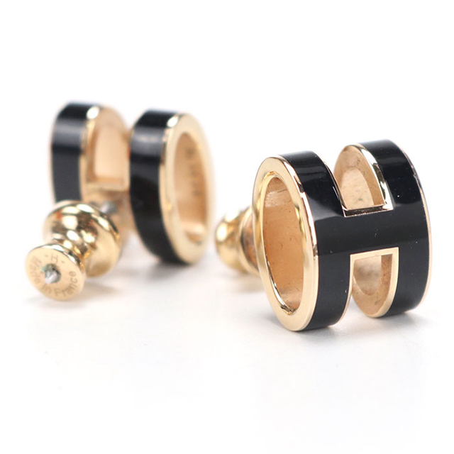 HERMES（エルメス） 中古 ピアス レディース ポップ H ブラック