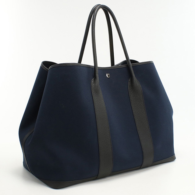 HERMES ネイビー ストライプ トートバッグ HERMES（エルメス） 中古 トートバッグ レディース ブランド ガーデン