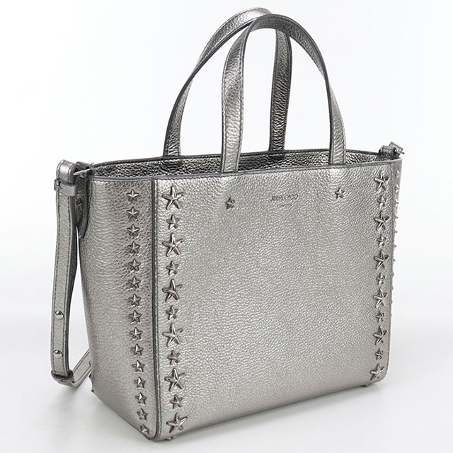 最終価格　極美品　ジミーチュウ デリー レザー ボディバッグ シルバー JIMMY CHOO（ジミーチュウ） 中古 トートバッグ レディース ブランド