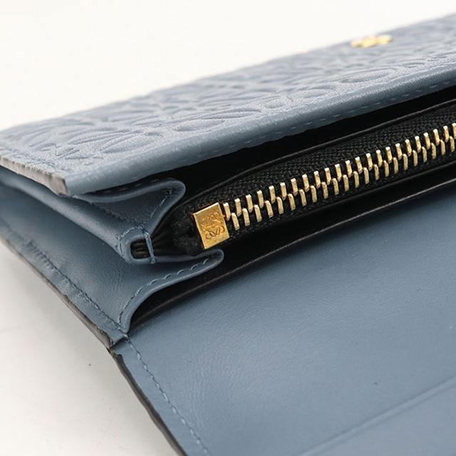 美品　ロエベ　アナグラム　リピート　コンチネンタル　ウォレット　長財布　レザー LOEWE（ロエベ） 中古 長財布二折 レディース ブランド アナグラム
