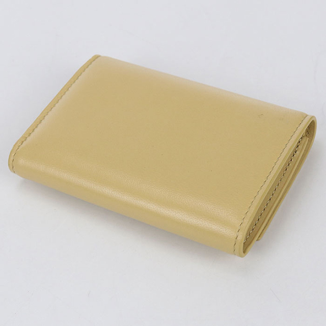 LOEWE バーティカルウォレットスモール ベージュ イエロー LOEWE（ロエベ） 中古 三つ折り財布 レディース ブランド アナグラム