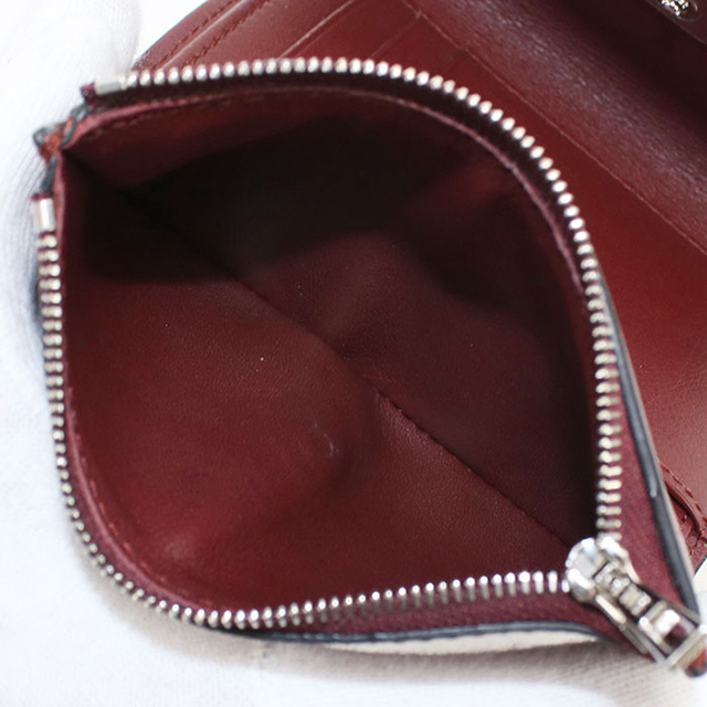 LOEWE ロエベ レザー ラウンドファスナー長財布 レディース アナグラム レッド系 中古 D4 LOEWE（ロエベ） 中古 三つ折り財布 レディース ブランド アナグラム