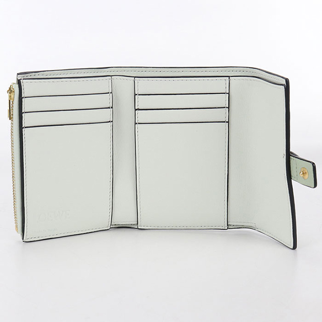 LOEWE ロエベ/バーティカルウォレット/3つ折り財布/緑/102***/Aランク/84【中古】 LOEWE（ロエベ） ロエベ/バーティカルウォレット/3つ折り財布/緑/102