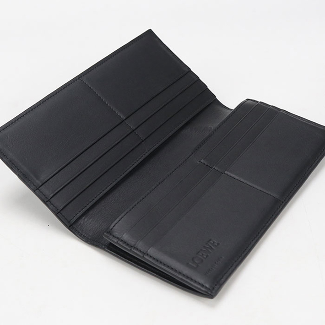 エ*ル様 【最安】ロエベ ロングホリゾンタルウォレット ブラック LOEWE（ロエベ） 中古 長財布二折 メンズ ブランド パズル ロング