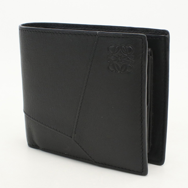 希少品　LOEWE 二つ折り財布　パズル　バイフォールドウォレット　ブラック LOEWE（ロエベ） 中古 二つ折り財布 コンパクト メンズ ブランド