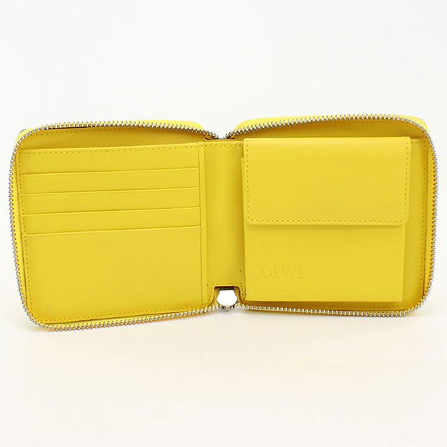 【美品/箱有り】LOEWE スモールウォレット ライムイエロー LOEWE（ロエベ） 中古 二つ折り財布 二折財布 レディース ブランド