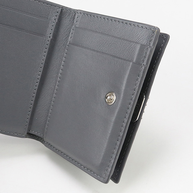 希少！ロエベ グレー 三つ折り財布【美品】人気モデル LOEWE 中古 ロエベ 三折財布 レディース ブランド アナグラム