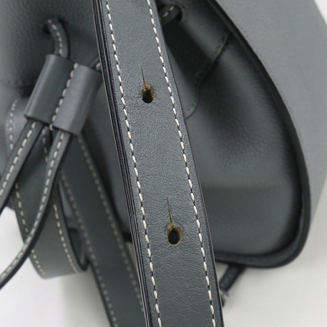 中古 ロエベ LOEWE 314.12.V07 レディース ショルダーバッグ グレー カーフ ロエベ ハンモック ドローストリングバッグ ミニ グレー 314.12.V07