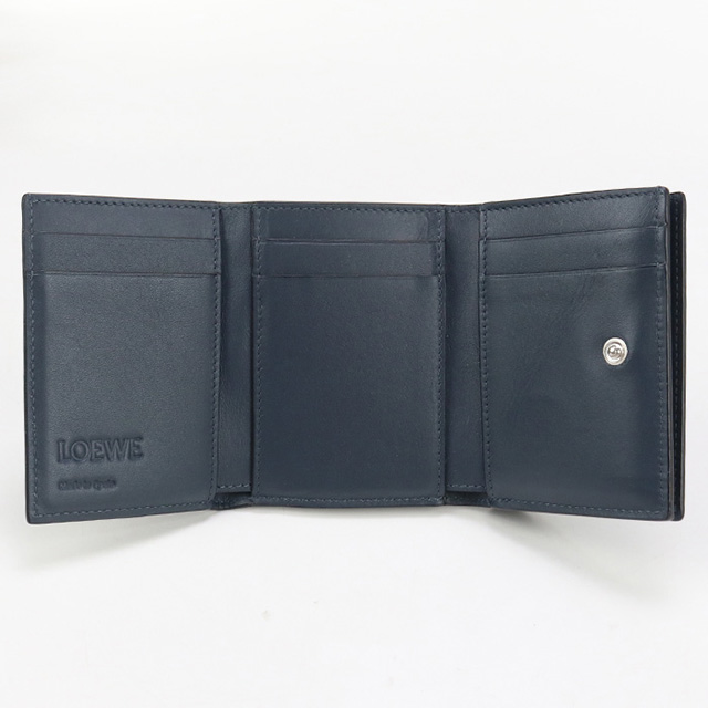 LOEWE 中古 ロエベ 三折財布 メンズ ブランド アナグラム トライ