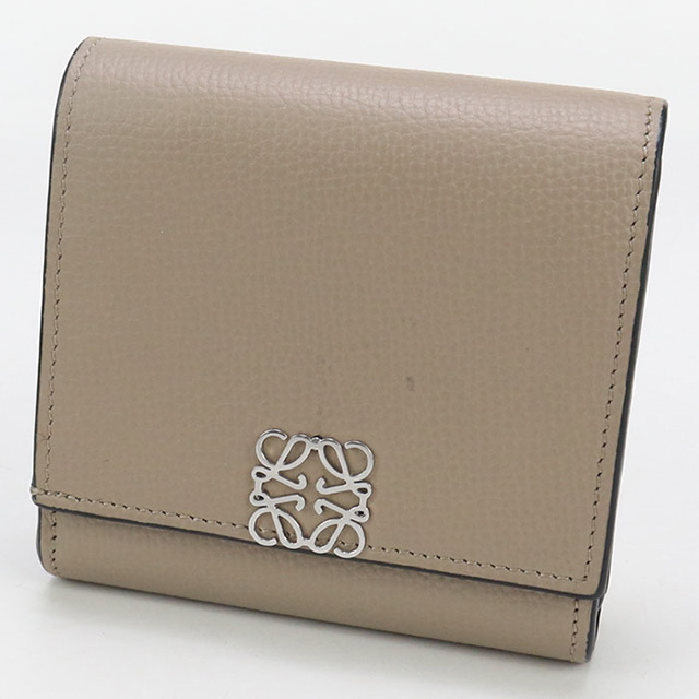 ！美品！　ロエベ　アナグラム　ベージュ　折り財布 LOEWE（ロエベ） 中古 二折財布 レディース ブランド アナグラム