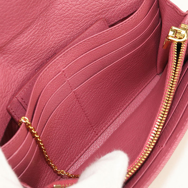 miu miu（ミュウミュウ） 中古 長財布二折 レディース ブランド レッド