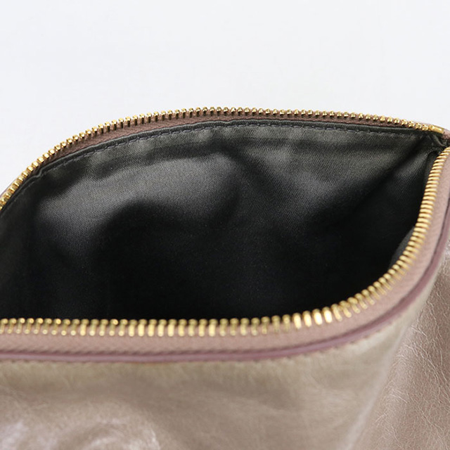ミュウミュウ ショルダーバッグ ベージュ系 レザー 2way ABランク 5BH092 中古 miu miu（ミュウミュウ） 中古 ショルダーバッグ レディース ブランド