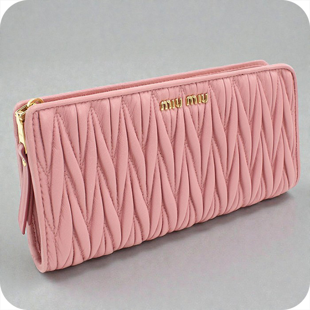 中古 ミュウミュウ 長財布L字ファスナー レディース ブランド MIUMIU
