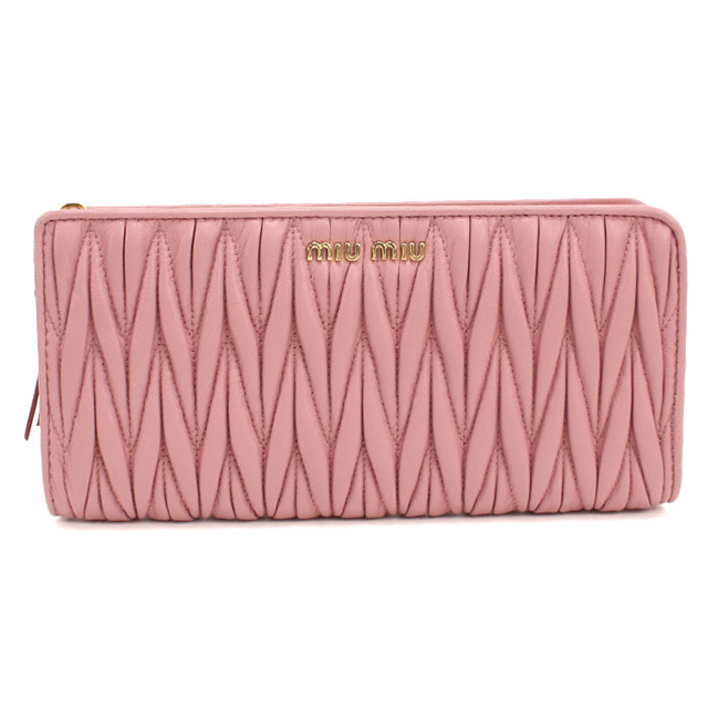 中古 ミュウミュウ 長財布 L字ファスナー レディース ブランド MIUMIU
