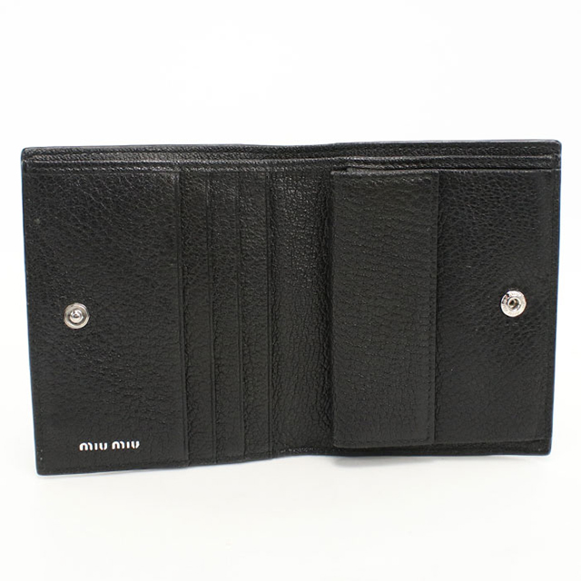 miu miu（ミュウミュウ） 中古 二つ折り財布 コンパクト レディース
