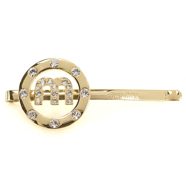 正規品　美品　限定コラボ　miumiu Disney ヘアクリップ ゴールド miu miu（ミュウミュウ） 中古 ヘアクリップ レディース メタル