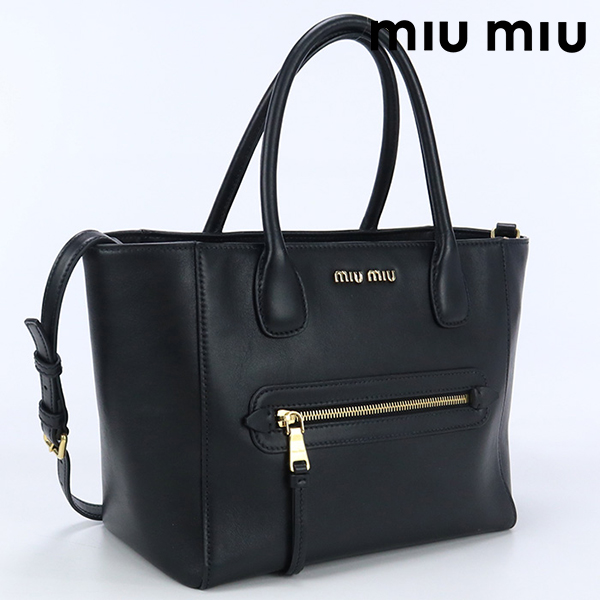 中古 ミュウミュウ トートバッグ レディース ブランド MIUMIU 2WAYトートバッグ 5BG137 2A8P F0002 ブラック バッグ :  usdmi72564011 : 腕時計のななぷれ - 通販 - Yahoo!ショッピング