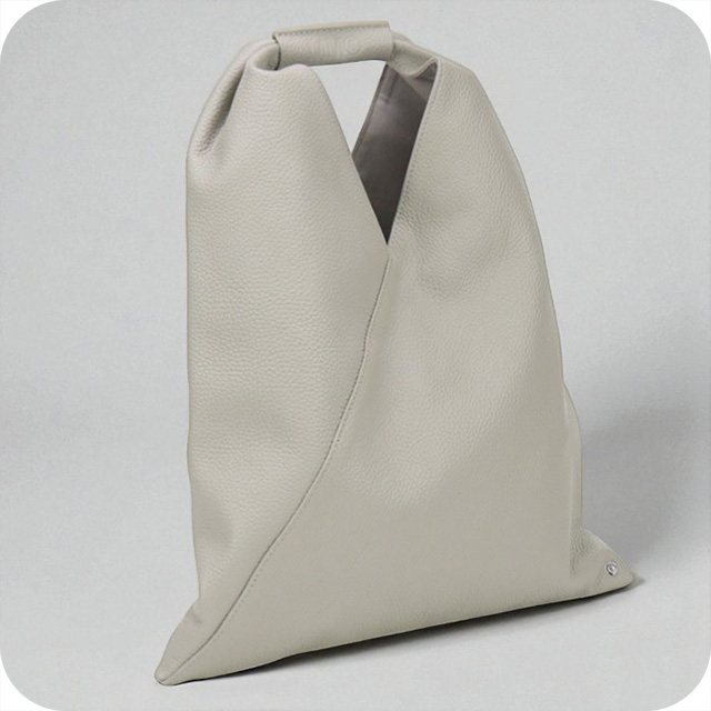 中古良品MM6 エムエムシックス ハンドバッグ S54WD0043 P4344T8018 ジャパニーズ バッグ スモール レディース グレー MM6 中古 エムエムシックス ハンドバッグ レディース ブランド