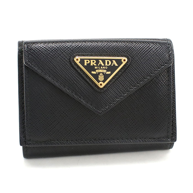 PRADA（プラダ） 中古 三折財布小銭入付き コンパクト レディース