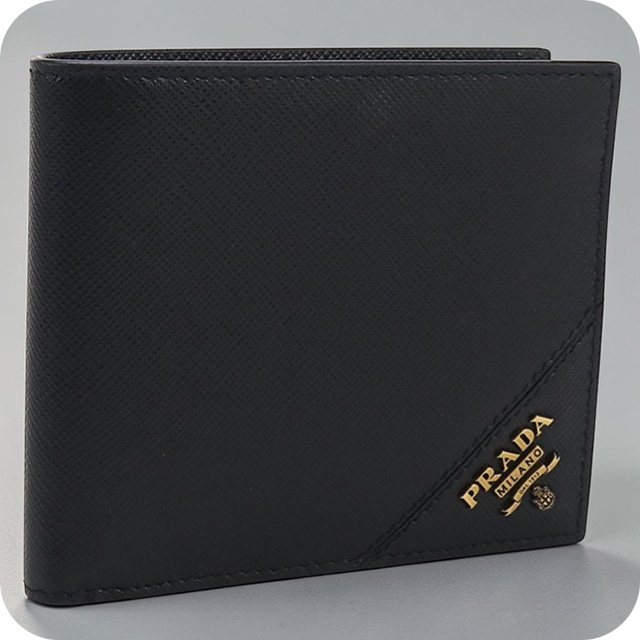 PRADA（プラダ） 中古 二つ折り財布 二折財布 メンズ ブランド